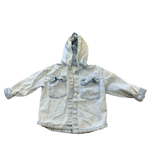 Zara Light denim hooded shirt, 4-5 years