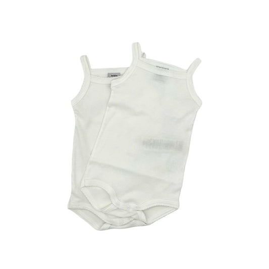 Petit Bateau set of 2 tank onesies, 3 months