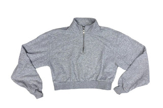 Tna Zip-up Grey Cropped Sweatshirt, small womens