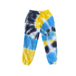 Californian Vintage yellow/blue tie dye sweatpants, 8 years