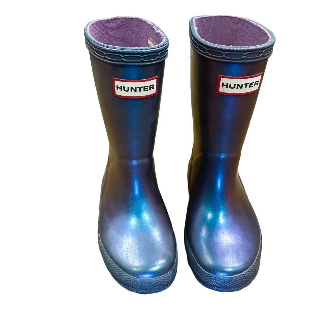 Hunter Purple Shine rainboots, 8 little kid