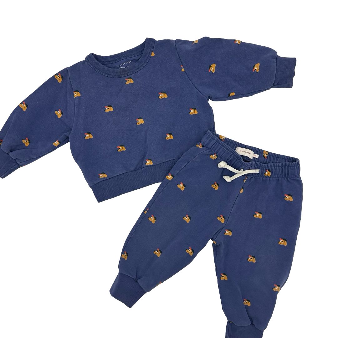 Tiny Cottons doggy jogger set, 2 years