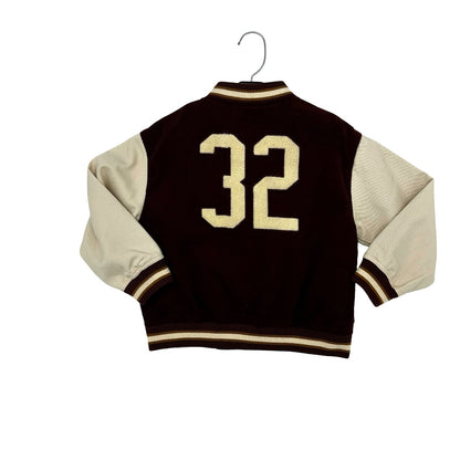Rylee + Cru Varsity jacket burgundy new with tags sample, 4-5 years