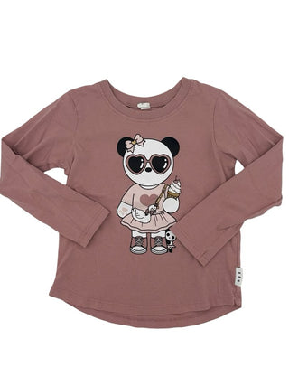 Hux pink panda bear long sleeve, 5 years