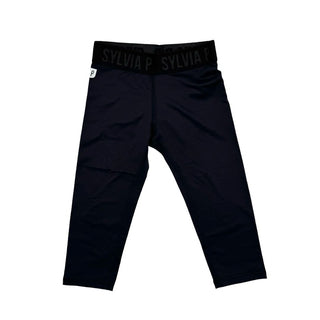 Sylvia P Capri Leggings with Shiny Logo Waistband, 8 years