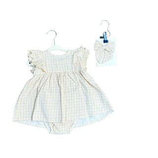 Quincy Mae Alina Dress with bow new with tags, 3-6 months