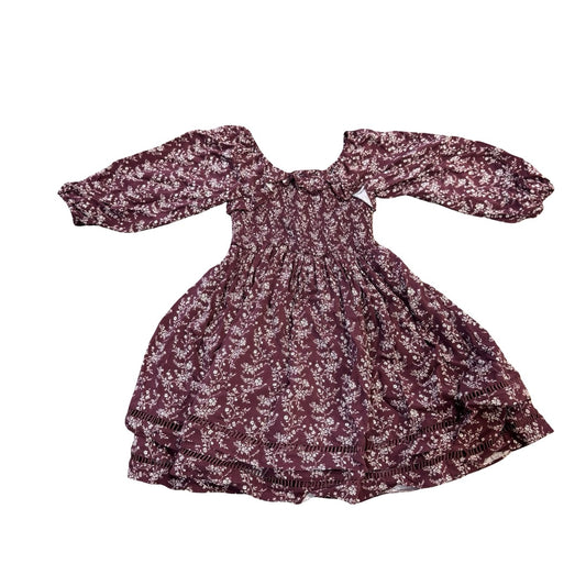 Noralee Aubergine floral dress, 8 years