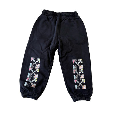 Off White Kids Black Sweatpants, 4 years