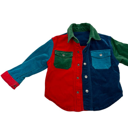 Stella McCartney Color block velour shacket, 12 months