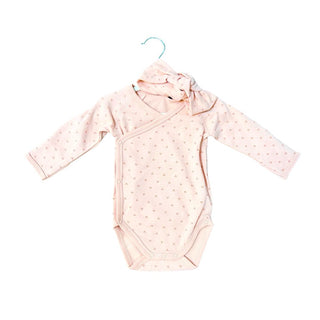 Quincy Mae Side snap body suit with knotted headband new with tags, 3-6 months
