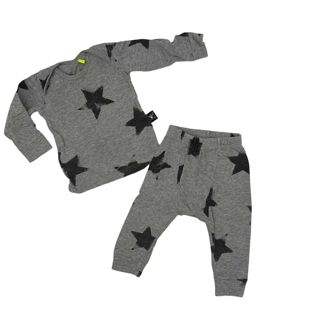 Nununu star gray set, 6-12 months