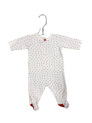 Petit Bateau Navy and red hearts all over, 1 month