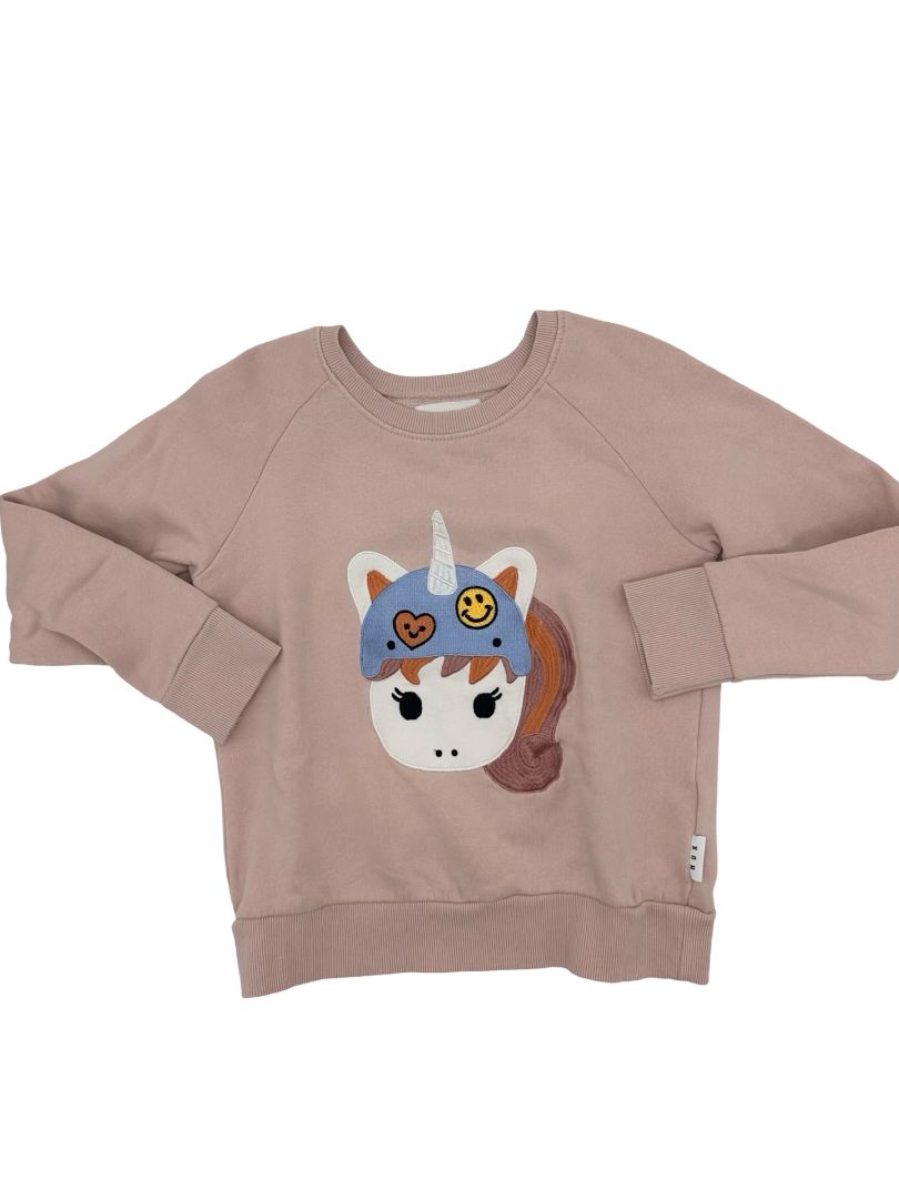 Hux pink unicorn sweatshirt, 5 years