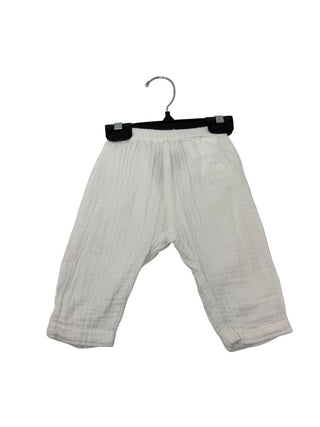 Roots Gauze linen white pants, 0-3 months