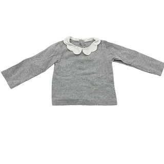 Jacadi Grey long sleeve collared shirt, 18 months