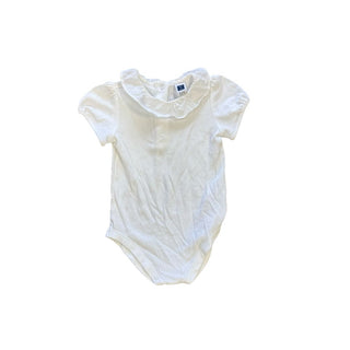 Janie and Jack White T-shirt Onesie with Collar, 6-12 months
