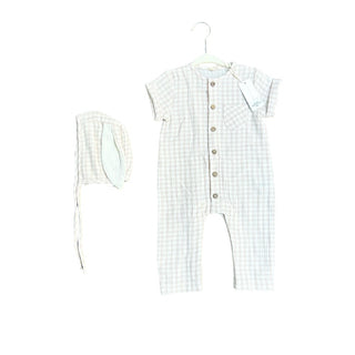 Quincy Mae Charlie jumpsuit with bunny bonnet new with tags, 3-6 months