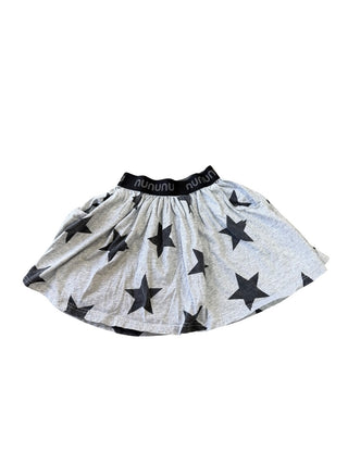Nununu Star grey black skirt, 3-4 years