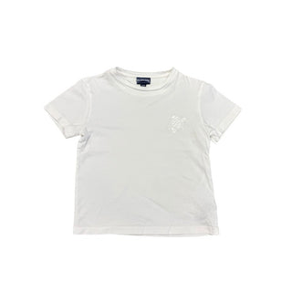 Vilebrequin White T-Shirt with Embroidered Turtle, 8 years