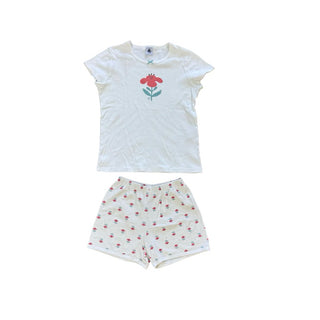 Petit Bateau Floral t-shirt and short set, 8 years