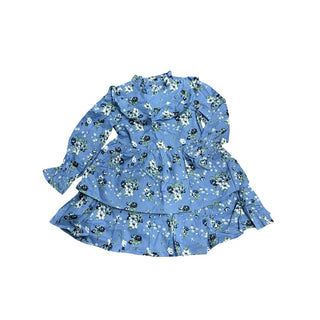 Janie and Jack Blue Floral Dress with Frills, 3 years