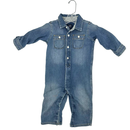 Gap denim romper, 12-18 months