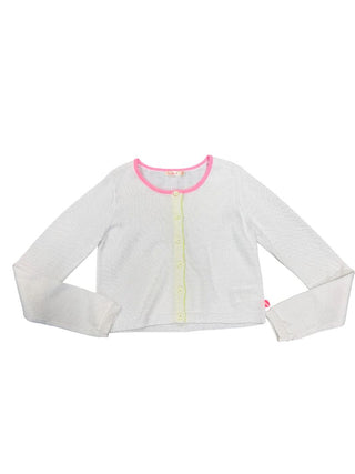Billieblush cardigan w/pink yellow trim and sparkle, 10 years