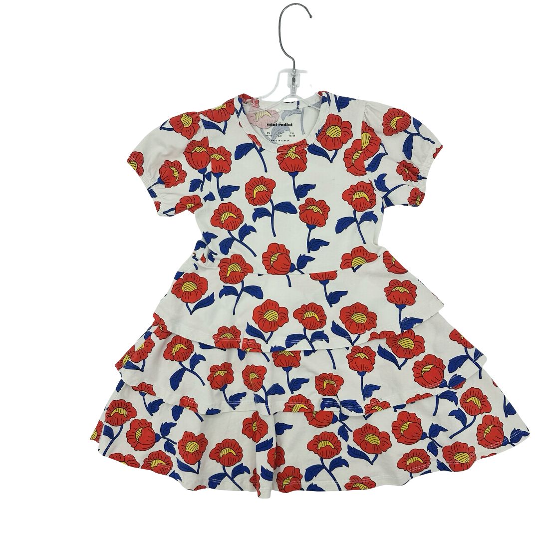 Mini Rodini floral dress, 3-5 years