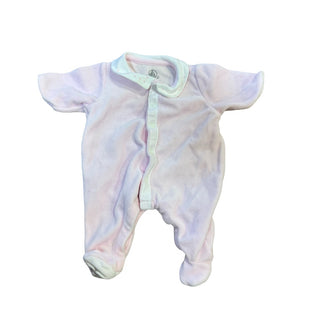 Petit Bateau Pink velour sleeper, Newborn