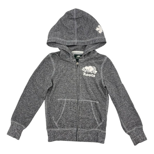 Roots salt & pepper zip up hoodie, 5-6 years