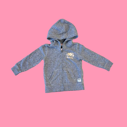 Roots Baby Salt and pepper hooded sweatshirt, 18-24m