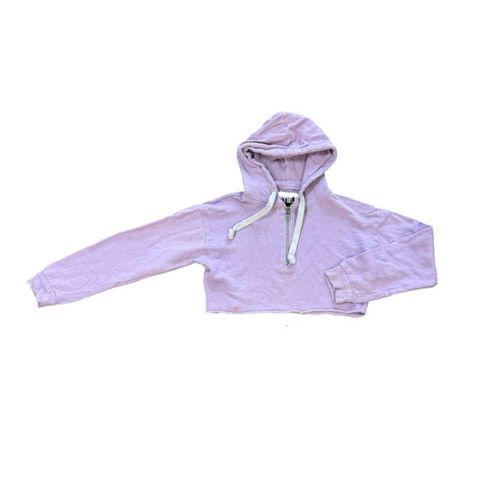 KatieJ Purple cropped quater zip, medium
