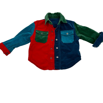 Stella McCartney Color block velour shacket, 12 months