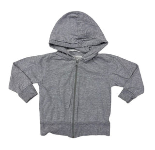 Mini Mioche Grey Zip Up Hooded Sweatshirt, 3 years