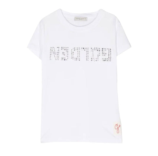 Golden Goose Crystalized logo print tshirt, 12 years