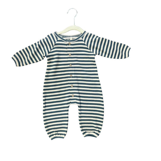 Quincy Mae Sample striped waffle jumpsuit, 3-6 Months