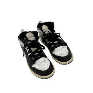 Nike white/black/cement Air Jordan 1 mid, 2 big kid