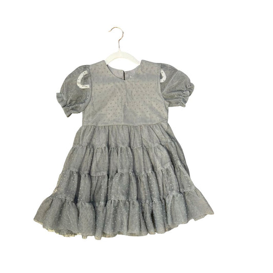 Noralee Sample  Blue Dress French Dots, 2/3