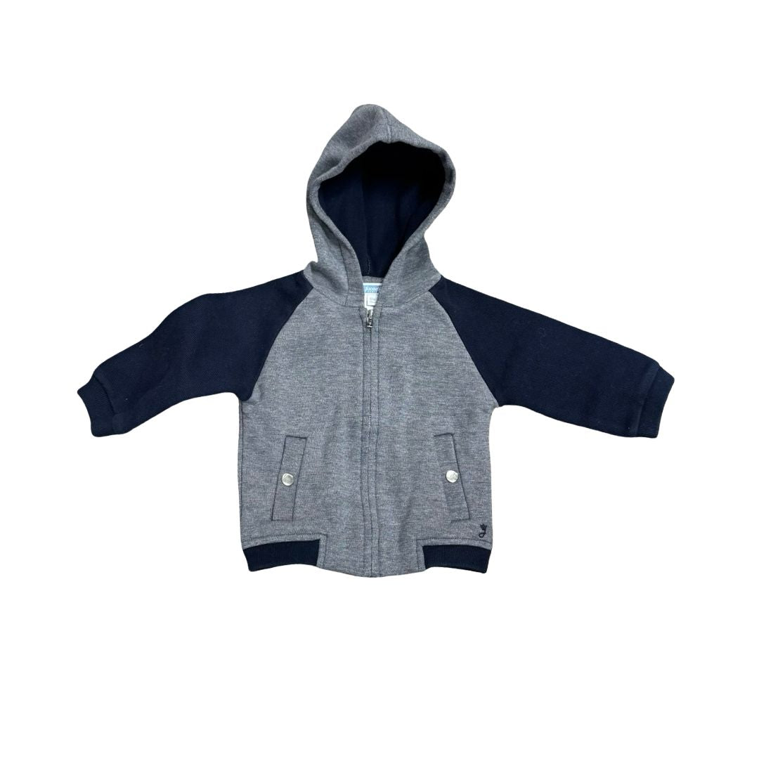 Jacadi Grey and Navy Sweater Jacket, 12 months