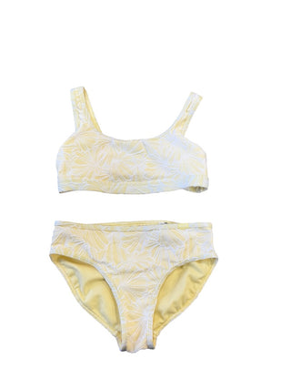 Abercrombie & Fitch Butter yellow w/white florals bikini, 7-8 years