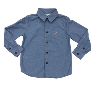 Jacadi Oxford Button Down Chambray Collared Shirt, 6 years