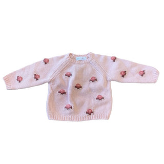 Zara Strawberry Floral Knit Sweater, 6-9 months