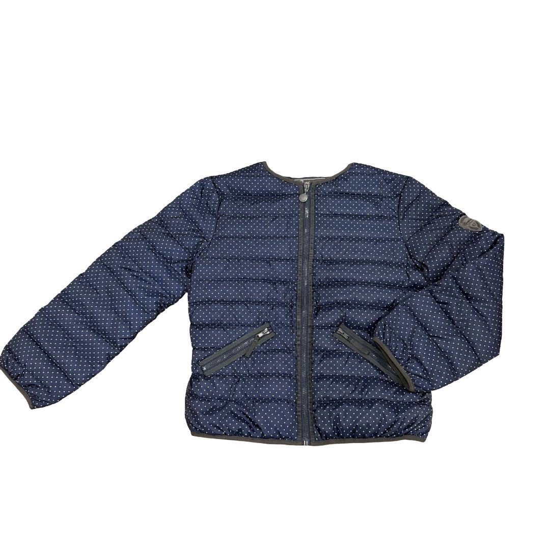 Bonpoint Polka Dot Polyester Jacket in Navy, 10 years