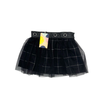 Boboli Black and Grey Check Skirt with Overskirt New with Tags, 6 years