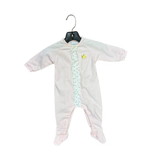 Billieblush Pink Onesie with Floral Trim, 3-6 months