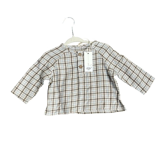 Quincy Mae Sample plaid tshirt, 3-6 Months