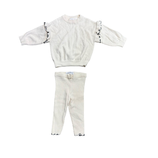 Zara Cream sweater/pant set, 9-12 months