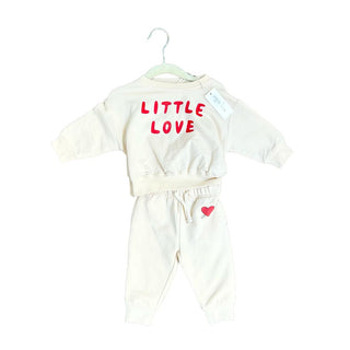 Quincy Mae Relaxed fleece sweat set new with tags, 3-6 months