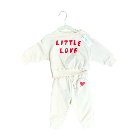 Quincy Mae Relaxed fleece sweat set new with tags, 3-6 months