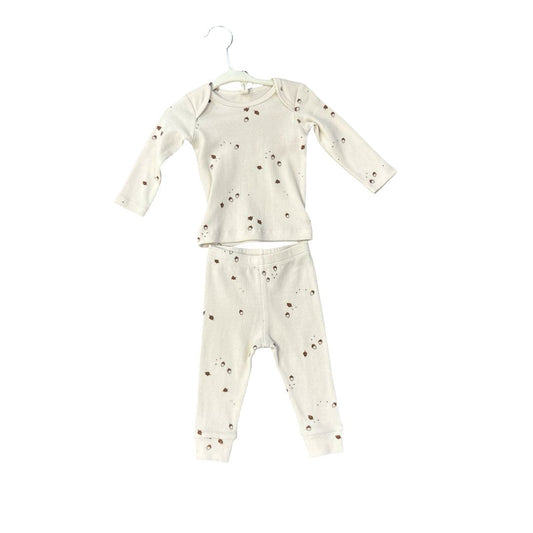 Quincy Mae Sample Ribbed t + pant set, 3-6 Months
